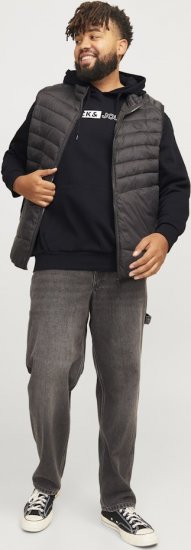 Jack & Jones CORP LOGO PLAY 5 Print Hoodie Black - Mikiny & mikiny s kapucí - Mikiny & Mikiny s kapucí 2XL-12XL