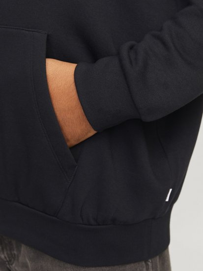 Jack & Jones CORP LOGO PLAY 5 Print Hoodie Black - Mikiny & mikiny s kapucí - Mikiny & Mikiny s kapucí 2XL-12XL