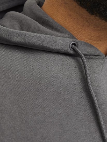 Jack & Jones BRADLEY Hoodie Grey - Mikiny & mikiny s kapucí - Mikiny & Mikiny s kapucí 2XL-12XL