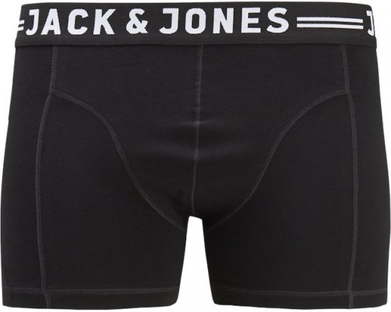 Jack & Jones SENSE Trunks 3-Pack Black - Spodní prádlo - Spodní Prádlo Nadměrné Velikosti 2XL-8XL