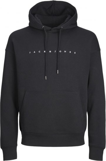 Jack & Jones STAR Hoodie Black - Mikiny & mikiny s kapucí - Mikiny & Mikiny s kapucí 2XL-12XL