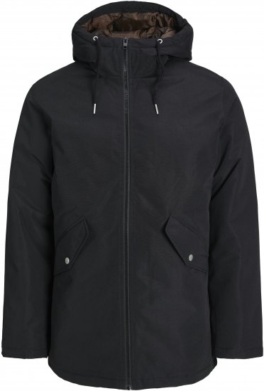 Jack & Jones JJLOOP Parka Black - Bundy - Bundy Nadměrné Velikosti - 2XL-8XL