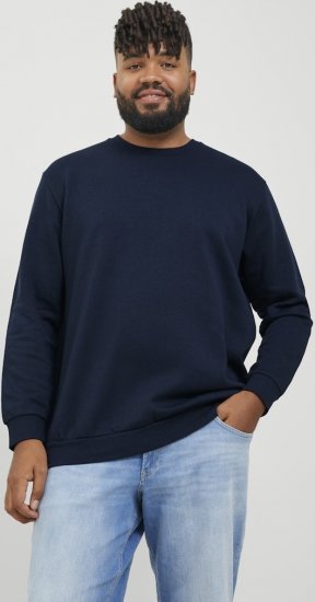 Jack & Jones BRADLEY Sweatshirt Navy Blazer - Mikiny & mikiny s kapucí - Mikiny & Mikiny s kapucí 2XL-12XL