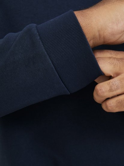 Jack & Jones BRADLEY Sweatshirt Navy Blazer - Mikiny & mikiny s kapucí - Mikiny & Mikiny s kapucí 2XL-12XL