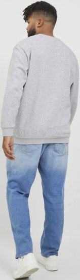 Jack & Jones BRADLEY Sweatshirt Light Grey Melange - Mikiny & mikiny s kapucí - Mikiny & Mikiny s kapucí 2XL-12XL