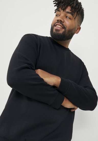 Jack & Jones BRADLEY Sweatshirt Black - Mikiny & mikiny s kapucí - Mikiny & Mikiny s kapucí 2XL-12XL