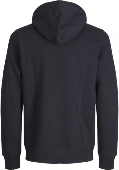 Jack & Jones BRADLEY Zip Hoodi Black - Mikiny & mikiny s kapucí - Mikiny & Mikiny s kapucí 2XL-12XL