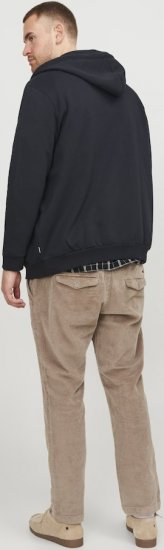 Jack & Jones BRADLEY Zip Hoodi Black - Mikiny & mikiny s kapucí - Mikiny & Mikiny s kapucí 2XL-12XL