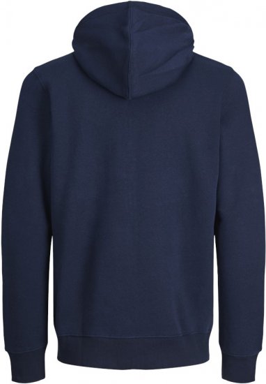 Jack & Jones BRADLEY Zip Hoodie Navy Blazer - Mikiny & mikiny s kapucí - Mikiny & Mikiny s kapucí 2XL-12XL