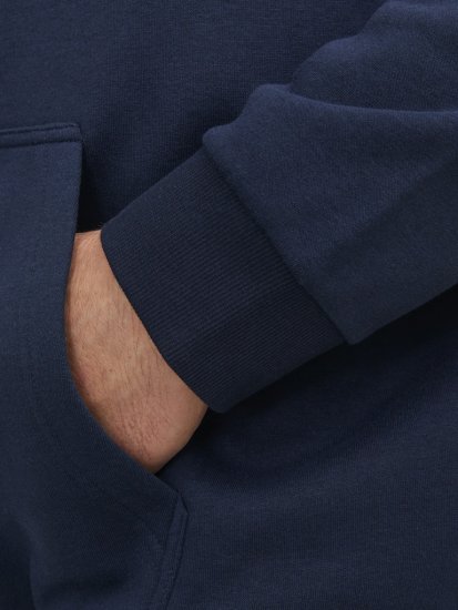 Jack & Jones BRADLEY Zip Hoodie Navy Blazer - Mikiny & mikiny s kapucí - Mikiny & Mikiny s kapucí 2XL-12XL