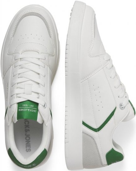 Jack & Jones Ealing 7992 Sneakers White/TREKKING GREEN - Pánská obuv 40-52 - 
