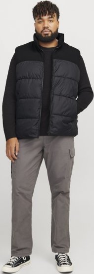 Jack & Jones MOON Bodywarmer Black - Bundy - Bundy Nadměrné Velikosti - 2XL-8XL
