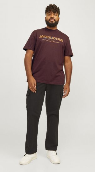 Jack & Jones JJALVIS Vineyard Wine - Trička - Trička nadměrné velikosti - 2XL-14XL