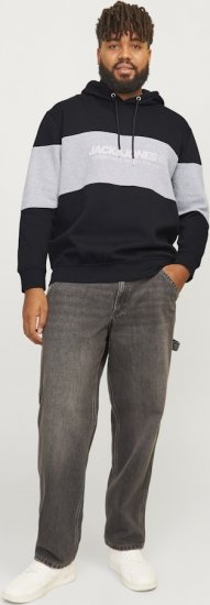 Jack & Jones LEGACY 2 Color Hoodie Black - Mikiny & mikiny s kapucí - Mikiny & Mikiny s kapucí 2XL-12XL