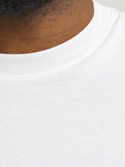 Jack & Jones BRADLEY T-Shirt White - Trička - Trička nadměrné velikosti - 2XL-14XL