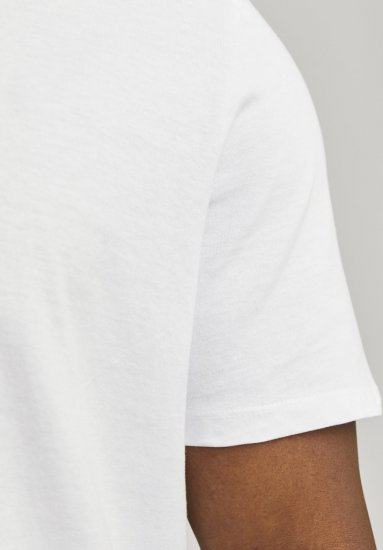 Jack & Jones BRADLEY T-Shirt White - Trička - Trička nadměrné velikosti - 2XL-14XL