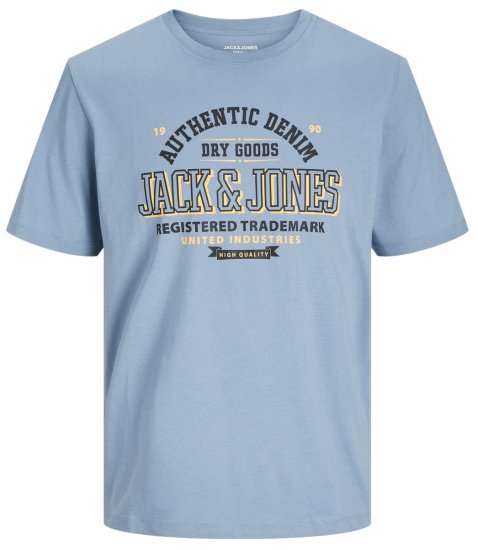 Jack & Jones JJELOGO O-Neck T-Shirt Mountain Spring - Trička - Trička nadměrné velikosti - 2XL-14XL
