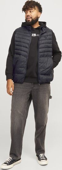 Jack & Jones SPRINT BODYWARMER With Collar Black - Bundy - Bundy Nadměrné Velikosti - 2XL-8XL
