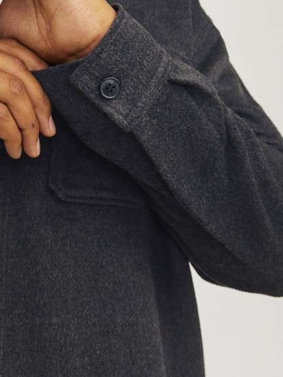 Jack & Jones BRADLEY OLLIE Overshirt LS Black - Košile - Košile 2XL-10XL