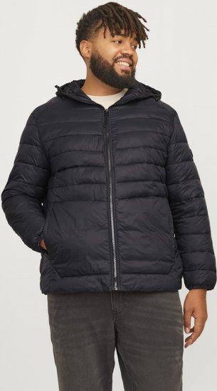 Jack & Jones SPRINT Quilted Hooded Jacket Black - Bundy - Bundy Nadměrné Velikosti - 2XL-8XL