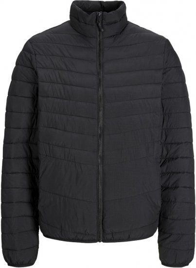 Jack & Jones STATE Puffer Jacket With Collar Black - Bundy - Bundy Nadměrné Velikosti - 2XL-8XL