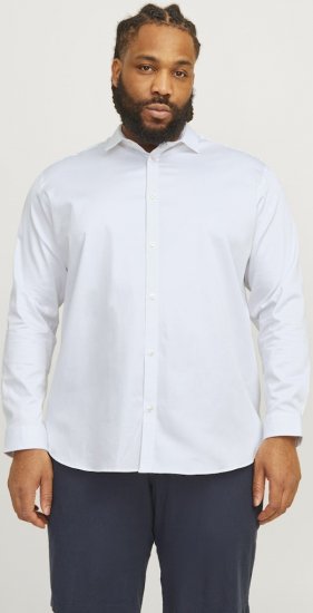 Jack & Jones ARMA LS Shirt White - Košile - Košile 2XL-10XL