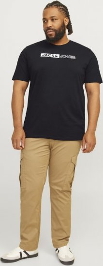 Jack & Jones CORP Logo Play 5 T-Shirt Black - Trička - Trička nadměrné velikosti - 2XL-14XL
