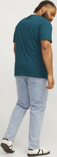 Jack & Jones CORP Logo Play 5 T-Shirt Deep Teal - Trička - Trička nadměrné velikosti - 2XL-14XL