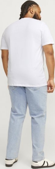 Jack & Jones CORP Logo Play 5 T-Shirt White - Trička - Trička nadměrné velikosti - 2XL-14XL