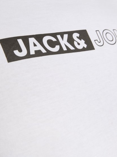 Jack & Jones CORP Logo Play 5 T-Shirt White - Trička - Trička nadměrné velikosti - 2XL-14XL