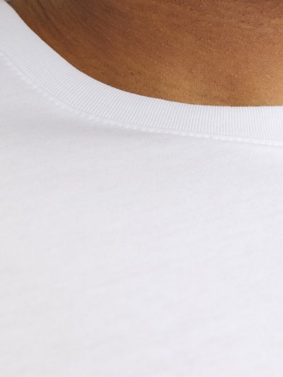 Jack & Jones CORP Logo Play 5 T-Shirt White - Trička - Trička nadměrné velikosti - 2XL-14XL