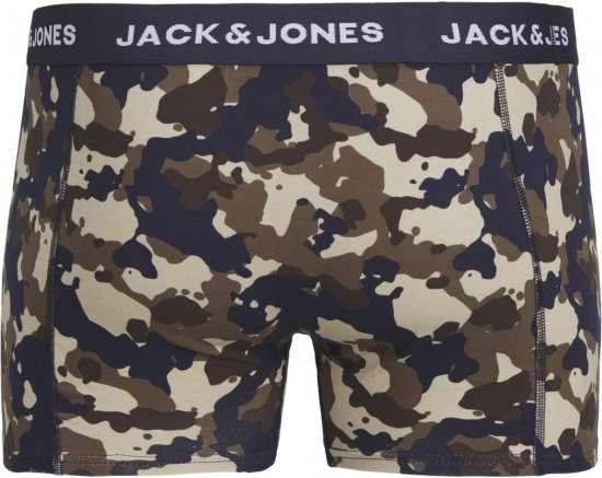 Jack & Jones JACCAMOFLAGE Trunks 3-Pack Navy Blazer - Spodní prádlo - Spodní Prádlo Nadměrné Velikosti 2XL-8XL
