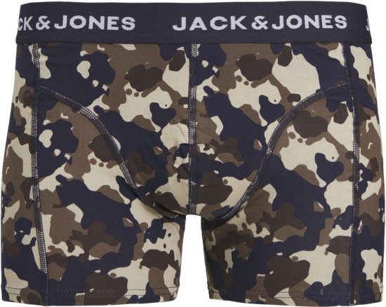 Jack & Jones JACCAMOFLAGE Trunks 3-Pack Navy Blazer - Spodní prádlo - Spodní Prádlo Nadměrné Velikosti 2XL-8XL