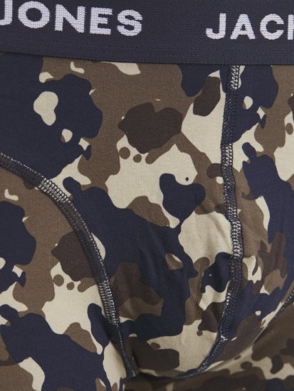 Jack & Jones JACCAMOFLAGE Trunks 3-Pack Navy Blazer - Spodní prádlo - Spodní Prádlo Nadměrné Velikosti 2XL-8XL