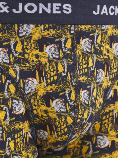 Jack & Jones SKULLROCK Trunks 3-Pack Navy Blazer - Spodní prádlo - Spodní Prádlo Nadměrné Velikosti 2XL-8XL