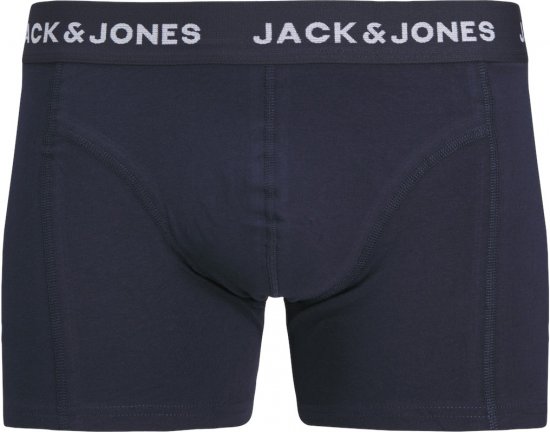 Jack & Jones SKULLROCK Trunks 3-Pack Navy Blazer - Spodní prádlo - Spodní Prádlo Nadměrné Velikosti 2XL-8XL