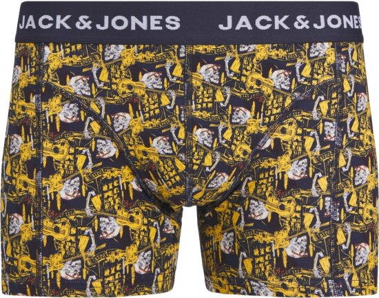 Jack & Jones SKULLROCK Trunks 3-Pack Navy Blazer - Spodní prádlo - Spodní Prádlo Nadměrné Velikosti 2XL-8XL