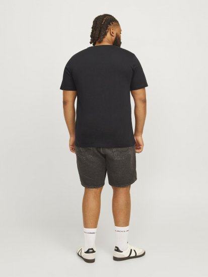 Jack & Jones JJSKULL ROCK T-Shirt Black - Trička - Trička nadměrné velikosti - 2XL-14XL