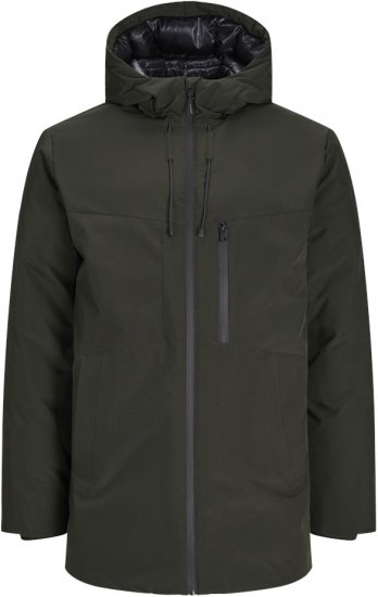 Jack & Jones PAYNE Windproof Parka Green - Bundy - Bundy Nadměrné Velikosti - 2XL-8XL