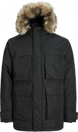 Jack & Jones STAR Parka Black - Bundy - Bundy Nadměrné Velikosti - 2XL-8XL