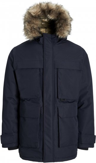 Jack & Jones STAR Parka Dark Navy - Bundy - Bundy Nadměrné Velikosti - 2XL-8XL