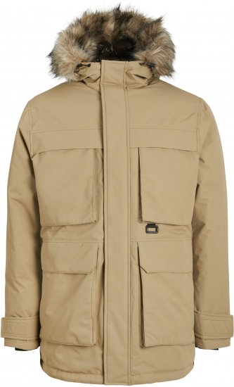 Jack & Jones STAR Parka Beige - Bundy - Bundy Nadměrné Velikosti - 2XL-8XL