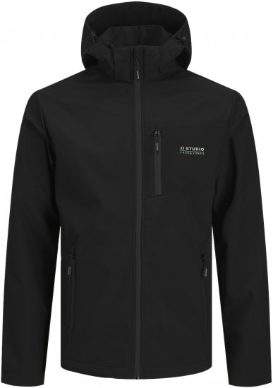Jack & Jones JJTAYLOR Softshell Jacket Black - Bundy - Bundy Nadměrné Velikosti - 2XL-8XL