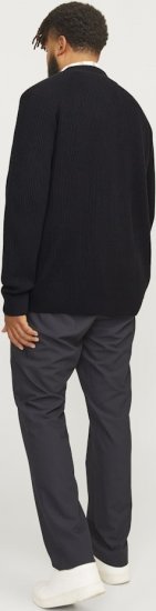 Jack & Jones PANNEL Turtleneck Knitted Sweater with Zipper Black - Mikiny & mikiny s kapucí - Mikiny & Mikiny s kapucí 2XL-12XL