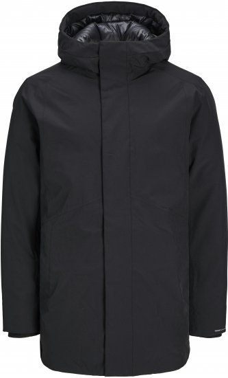 Jack & Jones KEEN Windproof Parka Black - Bundy - Bundy Nadměrné Velikosti - 2XL-8XL