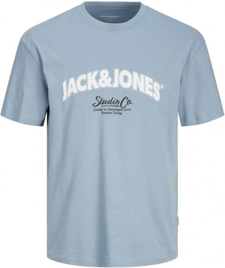 Jack & Jones JORBRONX T-Shirt Light Blue - Trička - Trička nadměrné velikosti - 2XL-14XL