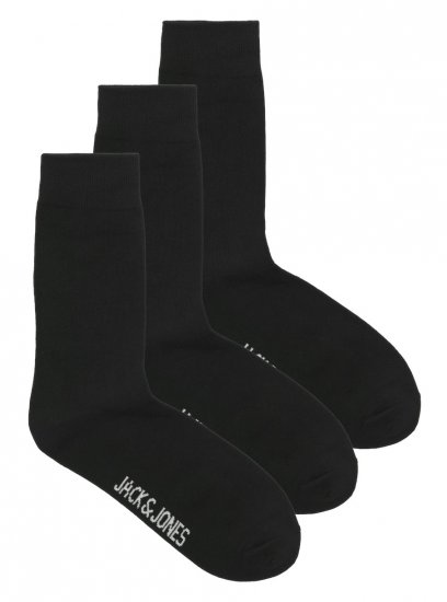 Jack & Jones RAFAEL Socks 3-Pack Black - Spodní prádlo - Spodní Prádlo Nadměrné Velikosti 2XL-8XL