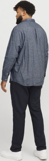 Jack & Jones NORRIS Flannel Long Sleeve Shirt Navy Blazer - Košile - Košile 2XL-10XL