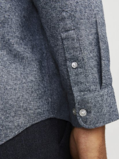 Jack & Jones NORRIS Flannel Long Sleeve Shirt Navy Blazer - Košile - Košile 2XL-10XL