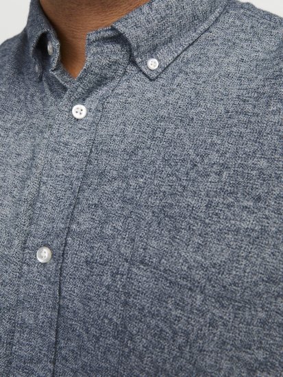 Jack & Jones NORRIS Flannel Long Sleeve Shirt Navy Blazer - Košile - Košile 2XL-10XL